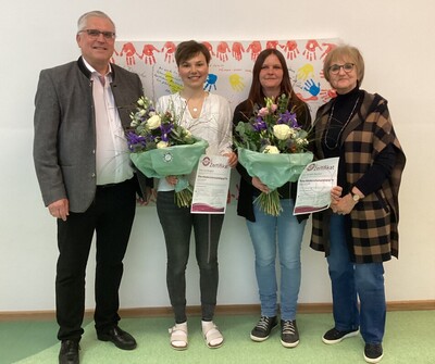 26.03.2025 Lea Bergler und Kerstin Baumer sind nun qualifizierte Kinderschutzpädagoginnen